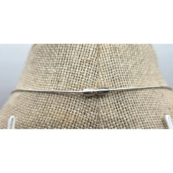 Sleeping Beauty Turquoise Heishi Beads Necklace 15.5" Long Liquid Silver 925 NEW - Picture 5 of 7